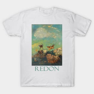 Butterflies (1910) by Odilon Redon T-Shirt